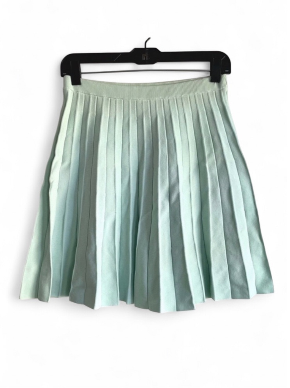 a new day Mint Green A-Line Pleated Knit Skirt Size M